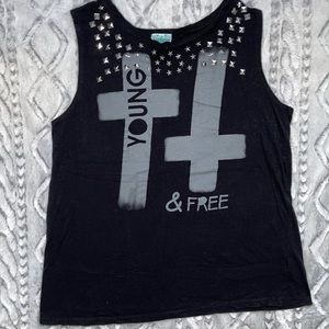 Young & Free Studded Muscle Tank